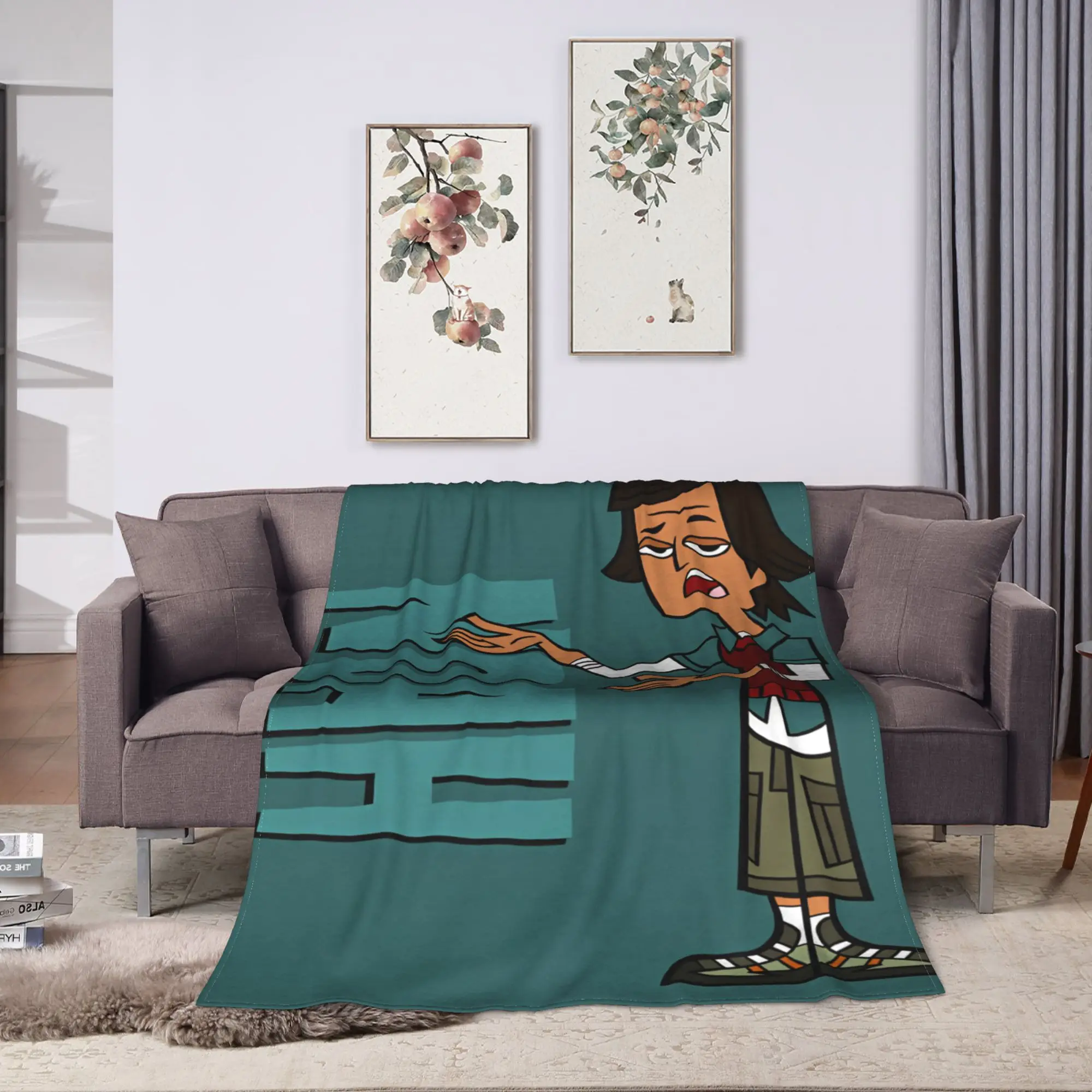 Super Warm Blanket Travel Totals Dramas Island Icon Throw Blanket  Flannel Bedspread For Home Decor Pattern Sofa Bed Cover