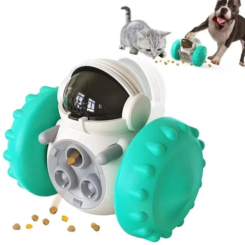 Dog Toys Interactive Toys Increase Pet IQ Food Leak Dispenser Slow Feeder Ease Anxiety Tumbler Balance Car Toy for S/M Sized Dog