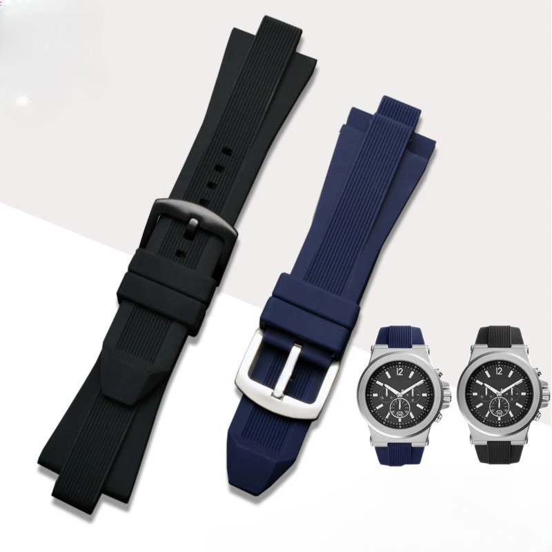 13X 29mm Safe Durable Watchband for Michael Kors Mk8729 8184 9020 Convex Interface Sport Personality Silicone Rubber Watch Strap