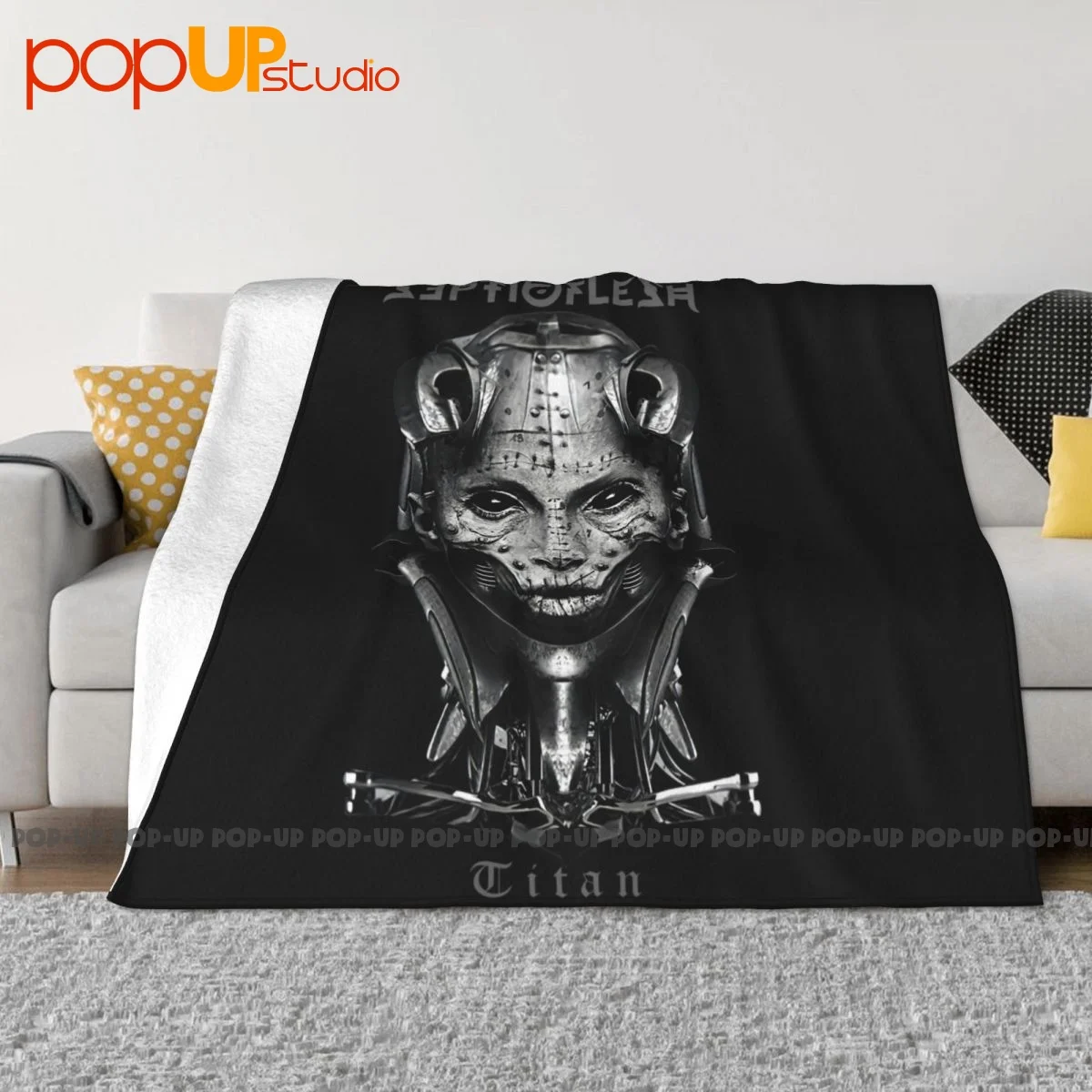 Septicflesh Titan Head Band Logo Blanket Plush For Bed Dust Cover Sofa Dedicated Decorative Sofa