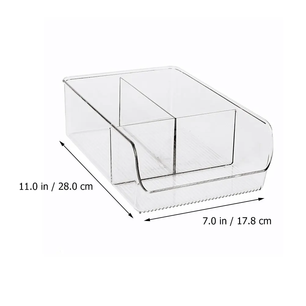 1Pcs Makeup Storage Box Transparent Plastic Organizer Multi Slot Desk Holder for Lipstick Nail Polish Dresser Storage
