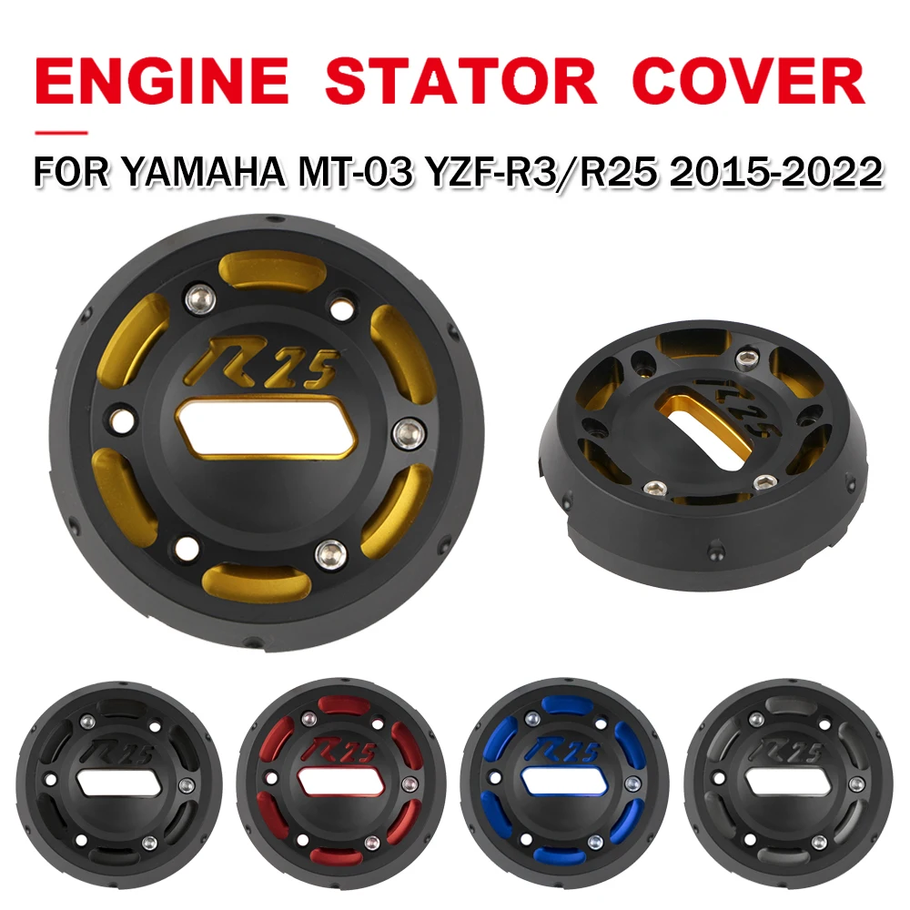 Motorcycle Engine Stator Guard Cover For YAMAHA MT-03 MT03 YZF-R3 YZF-R25 YZF R3 R25 2015-2022 Plug Protective Side Slider Hood