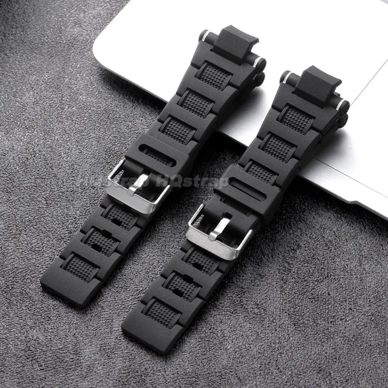 Resin Silicone Watch Band 15mm for Casio GW-A1100 GW4000 GA1000 Replacement Strap Sweat Resistant Wristband Comfortable Bracelet