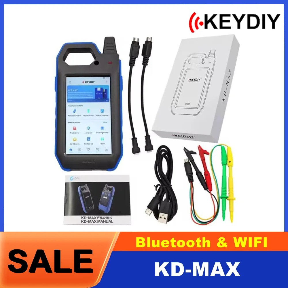 KEYDIY KD MAX Key Programmer Android Smart Device شاشة 5.0 بوصة مع فحص تردد WiFi وBluetooth، توليد عن بعد