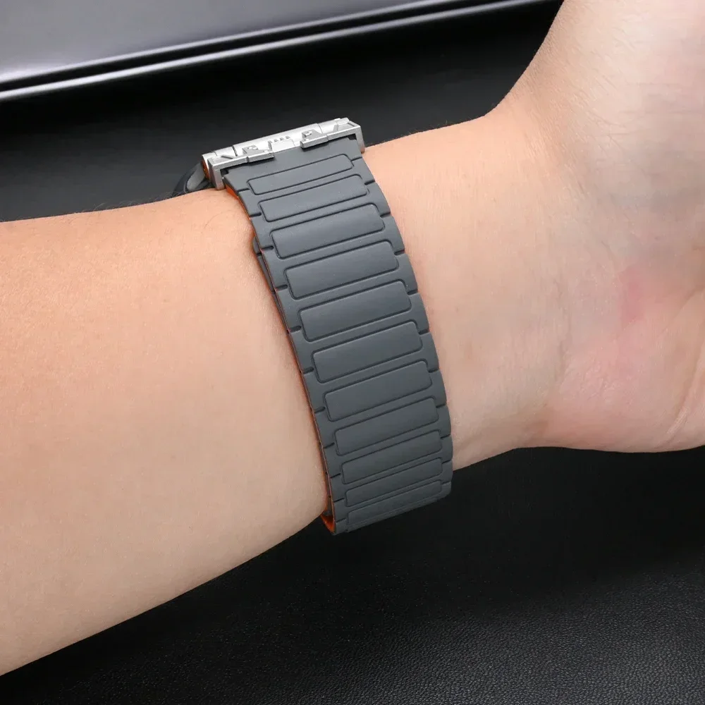 Magnetic Silicone Sport Band for Google Pixel Watch 3 45mm Wristband Replaced Accessories for Google Pixel Watch 3 45mm Bracelet