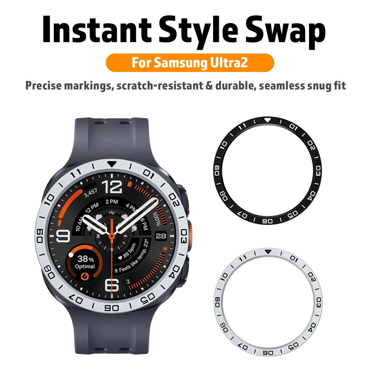 PC Ring Bezel for Samsung Galaxy Watch Ultra 2 2026 47mm Screen Scale Ring Protector Cover for Samsung Galaxy Ultra2 Accessories