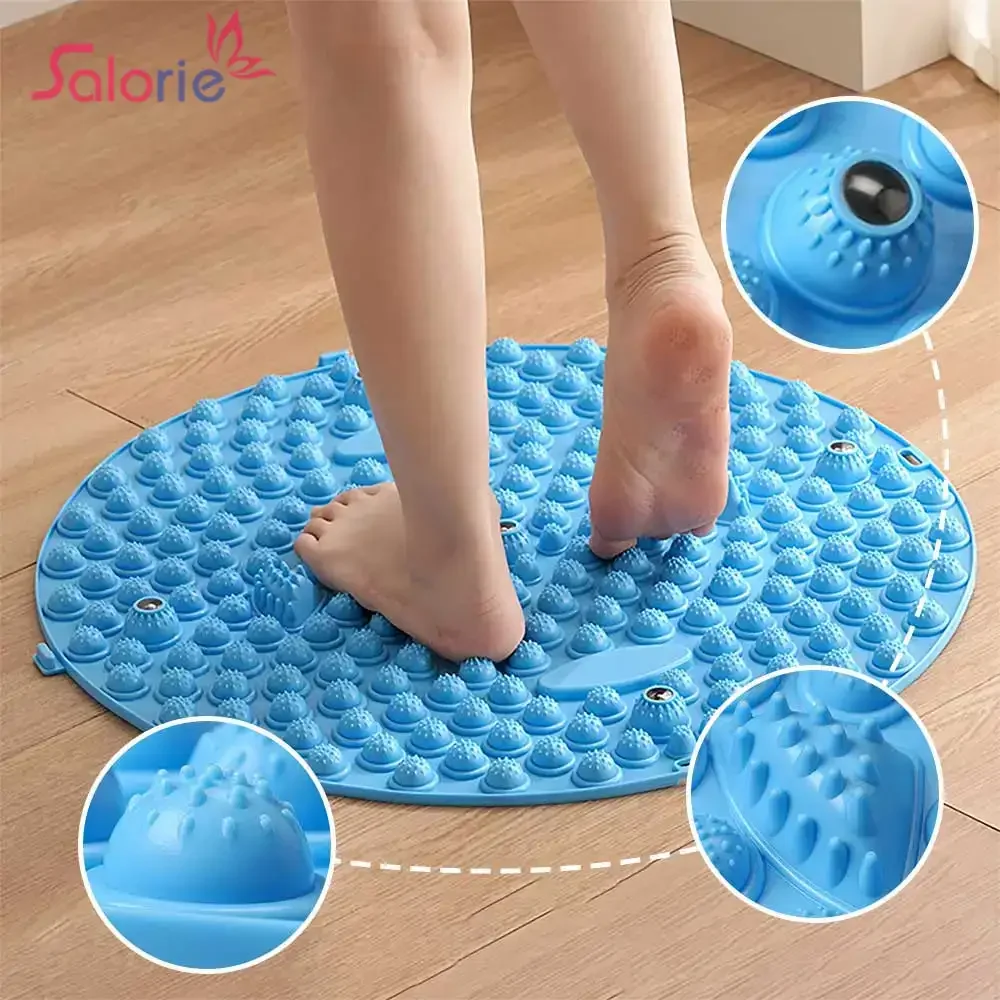 55cm Finger Pressure Board Foot Massage Pad Acupoint Foot Step Through Meridian Jogging Massage Pad Fitness Pedal Yoga Mat Tool