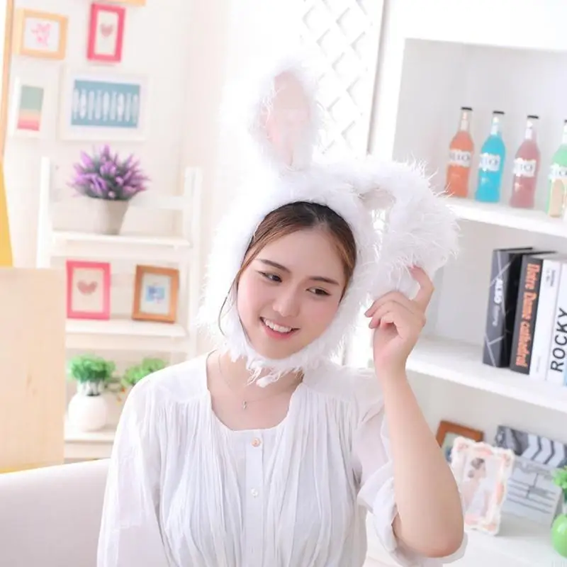 

Funny Plush Warm Bunny Hat Long Rabbit Ears Cosplay Costume Full Headgear Cap Party Easte Decoration 49MB