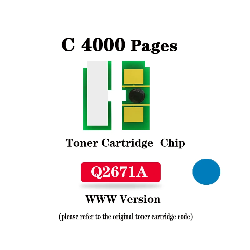 WWW 버전 토너 카트리지 칩, HP 레이저젯 3500, 3500n, 3550, C9700A, C9701A, C9702A, C9703A