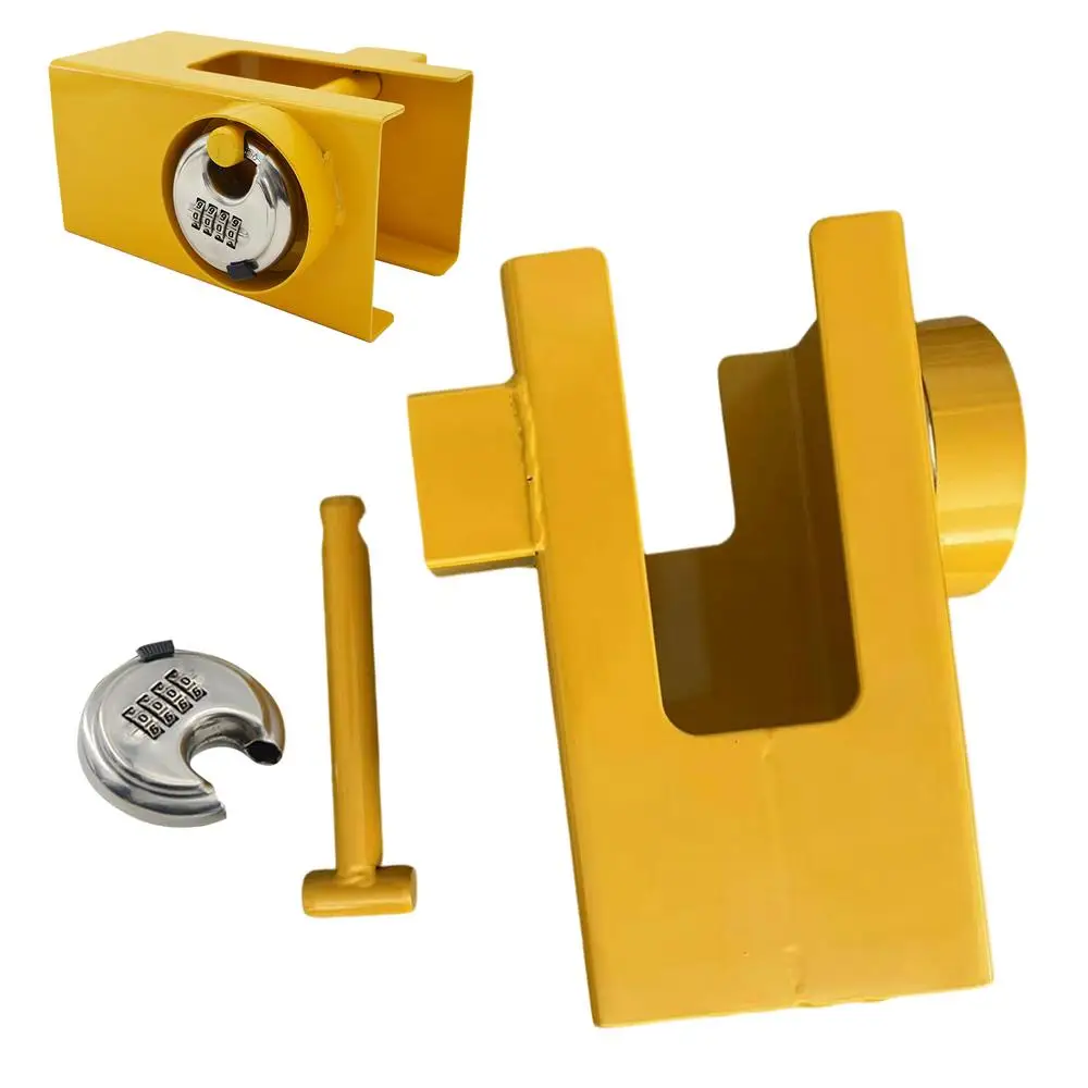 Serrure de langue de remorque universelle en acier inoxydable, outils robustes, serrure à broche de remorque pour porte de chargement, équipement de conteneur, cric de sol