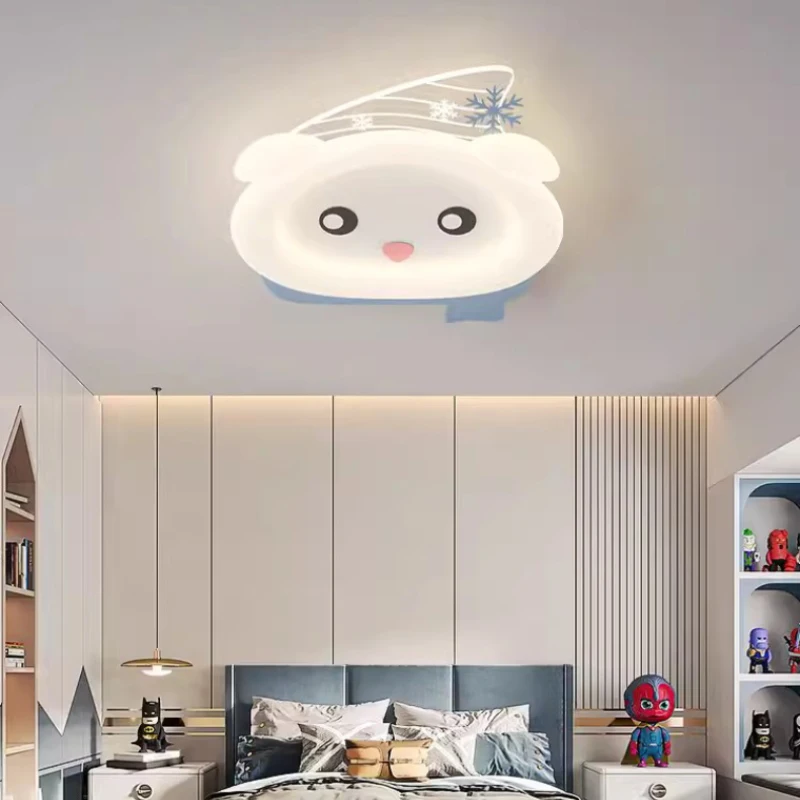 Cute Children's Room Ceiling Lights PVC Cute Animal Light Creative Baby Room Boy Girl Bedroom Princess Room Nursery Ceiling Lamp