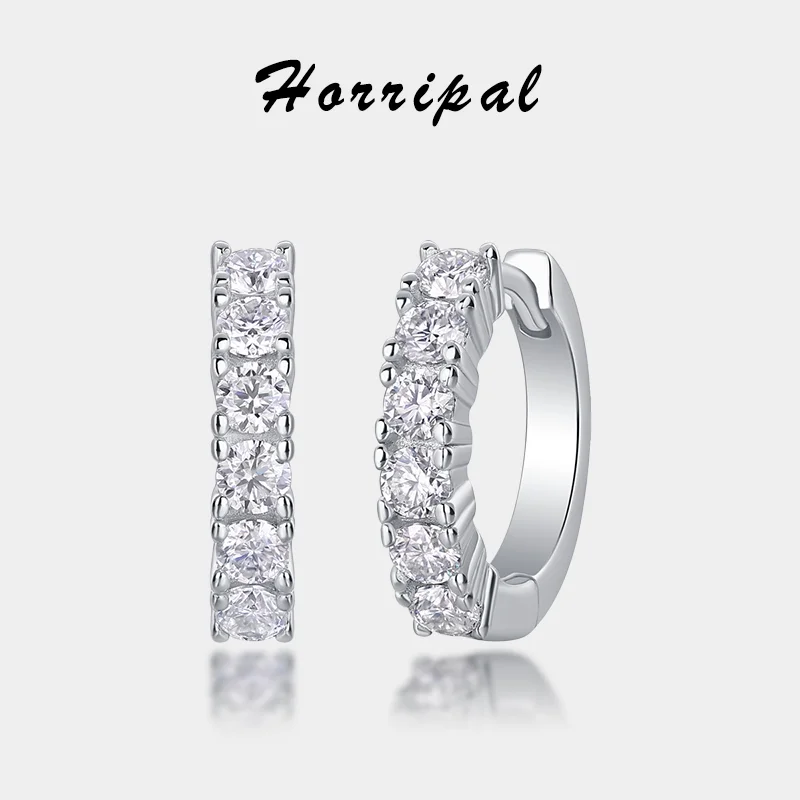 

D Color Moissanite Hoop Earrings for Women S925 Sterling Silver Wedding Earring Luxury Designer Jewelry High Quality Gift 2024