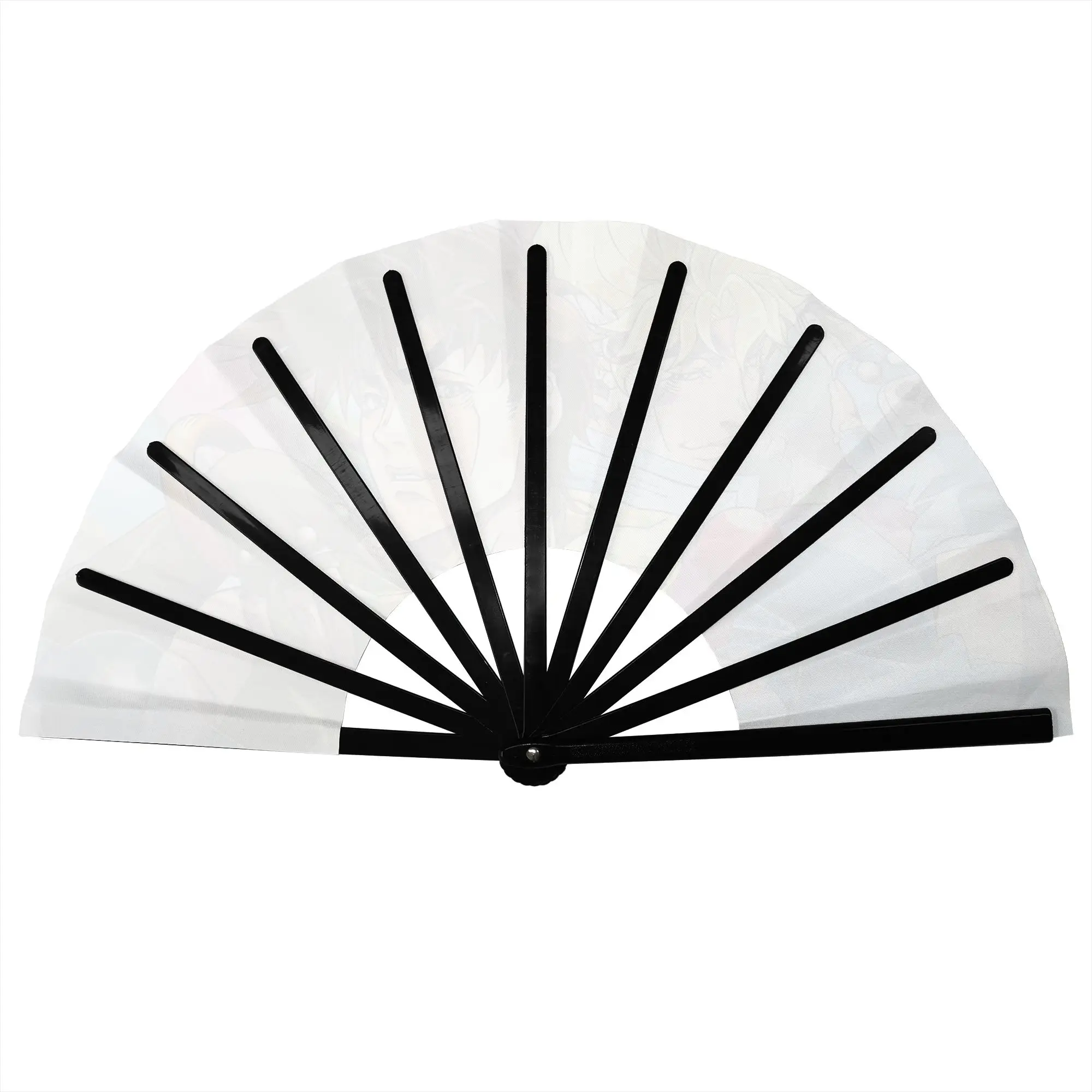 Joseph Joestar & Caesar Stylish Hand Fan Unisex JoJo's Bizarre Adventure Printed Polyester Fan Vintage For Dancing Gift