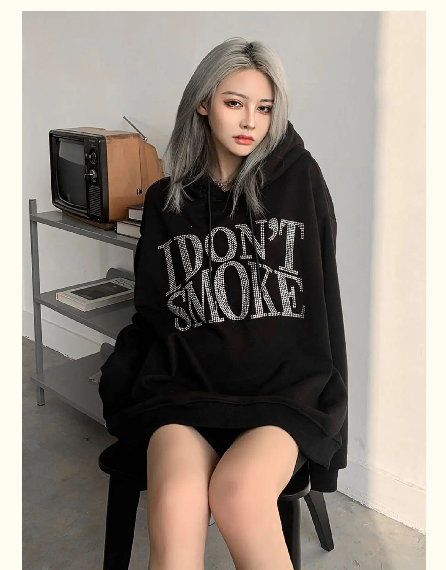 Cheap wholesale 2021 spring autumn new casual Girls cute woman letter printing sweatshirt women Hoodies female Lady BAy3003