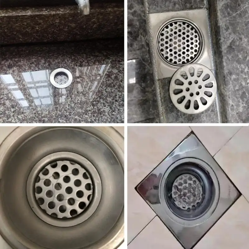 304 stainless Hair Filter Floor drain pad Tool Bathroom Accessories Shower Drain Cover Drains Cover Sink Strainer