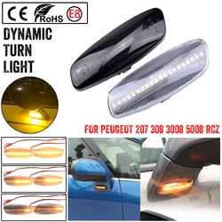 2 pieces Led Dynamic Side Marker Turn Signal Light Sequential Blinker For Peugeot 308 207 3008 5008 For Citroen C4 C3 C5 DS3 DS4