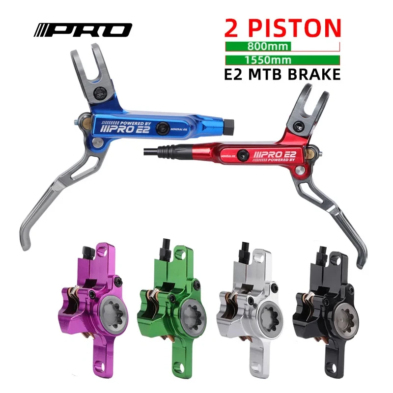 

IIIPRO 1550/800mm Front and Rear 2 Piston Hydraulic Multiple colors Bicycle Hydraulic Disc Brake Mountain Bike XC DH AM Brake