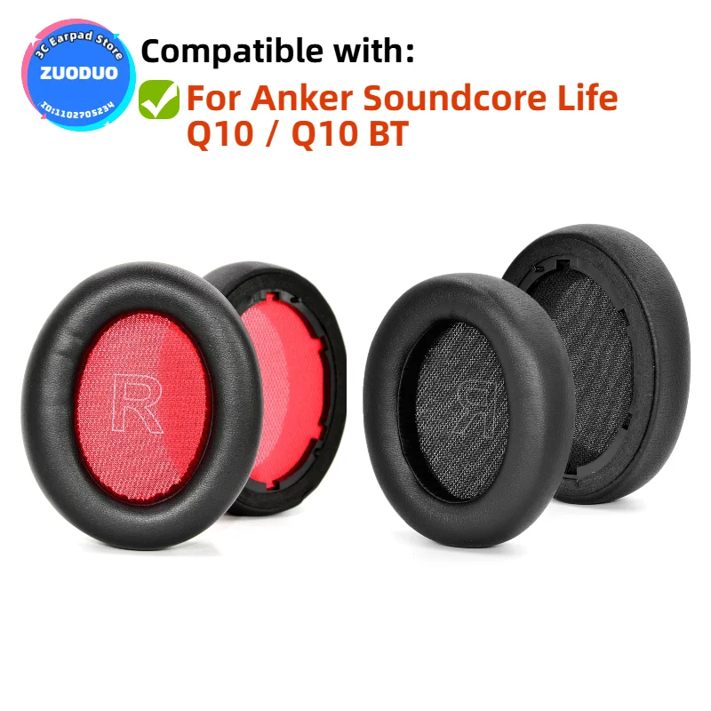

Replacement Ear Pads for Anker Soundcore Life Q10 / Q10 BT Headphones Memory Foam Ear Cushions High Quality