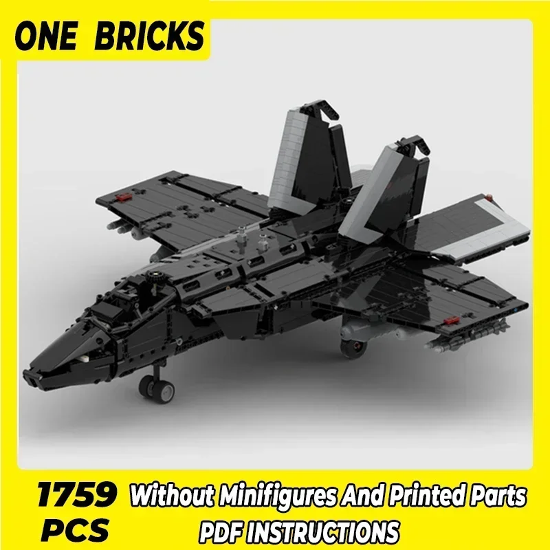 

Moc Building Blocks Military Model Jet Modern Fighter F35B Technical Bricks DIY Assembly Construction Toys For Kids Holiday Gift