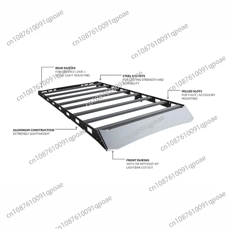 Heavy Duty Modular Roof Rack Platform Fit for GX460 GX470 2003-2023 Off-Road Cargo Luggage Carrier Crossbar Expansion Kit