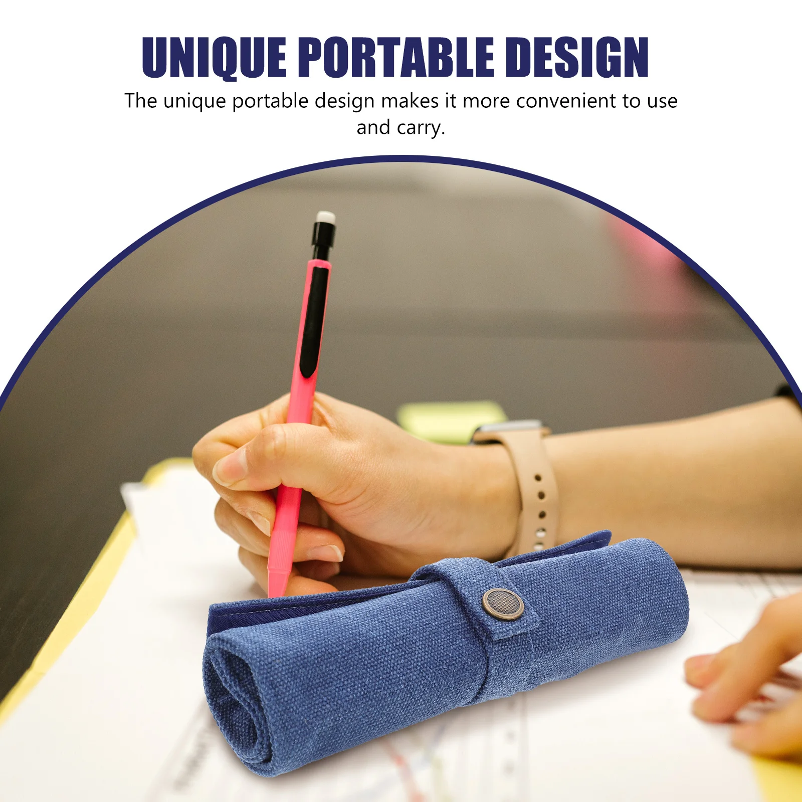 حقيبة أقلام رصاص من القماش ذات سعة كبيرة منظم أقلام رصاص ملونة حقيبة تخزين لرسم الكتابة لوازم فنية للطلاب