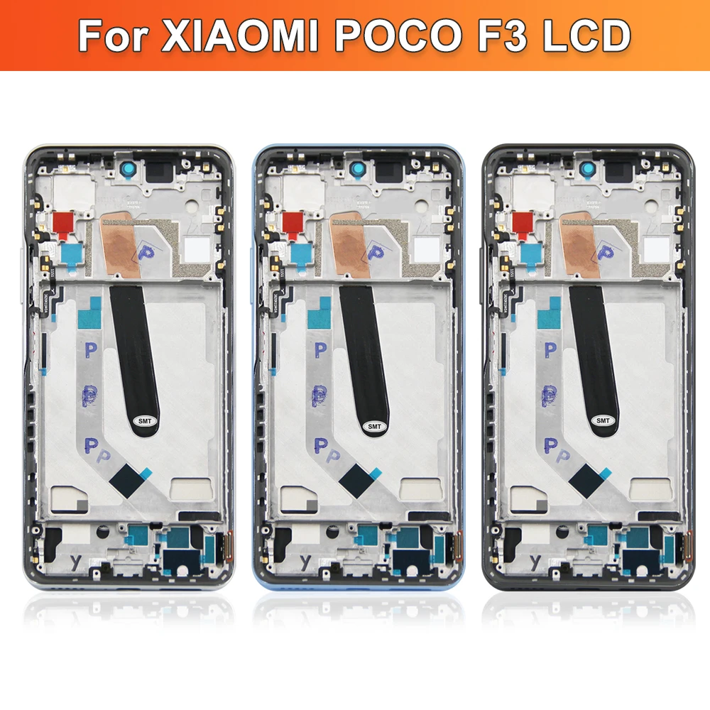 6.67\'\' AMOLED Screen for Xiaomi Poco F3 Lcd Display Touch Screen Digitizer with Frame Replacement for Poco F3 M2012K11AG