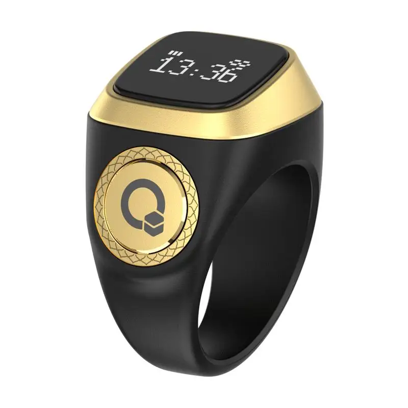 خاتم ذكي للمسلم مقاوم للماء ، عداد عد تسبيح ، تذكير وقت الصلاة ، حلقة رقمية بتسبيح BT ، جديد