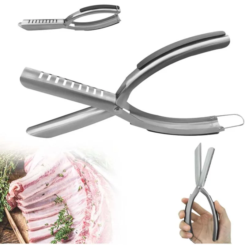 

Professional BBQ Rib Skinner Tool – Ergonomic Rib Membrane Remover for Pork & Beef, Stainless Steel Clamp, Kitchen Accessory