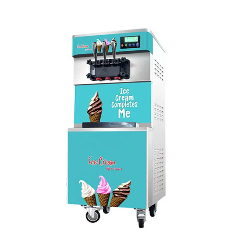 Commercial Ice Cream Machine Pre-cooling Preservation Automatic Large Capacity Stall Cone Vertical