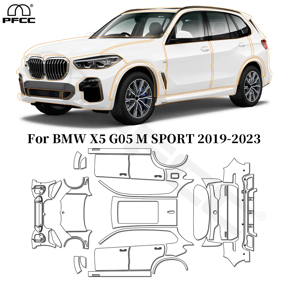 

For BMW X5 G05 M SPORT 2019-2023 TPU Paint Protection Film Anti-scratch Car Body Clear Bra Pre-cut PPF Resistant Invisible Cover