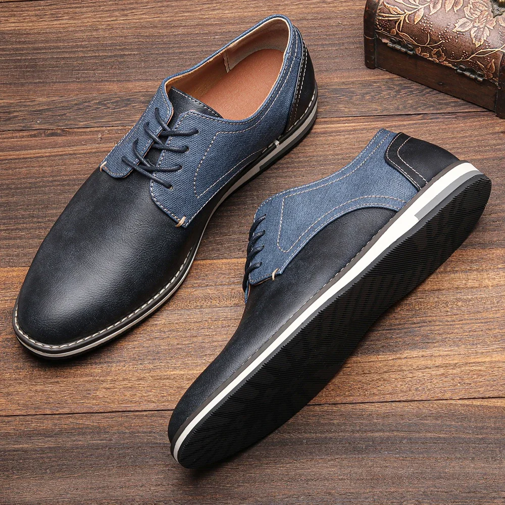 

PopFashion Casual Leather Men's Loafers Comfortable Brand Men Flats