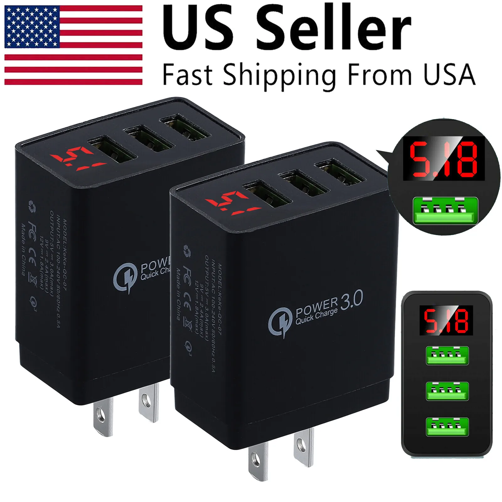 2PACK 3 Port Fast Q… - image