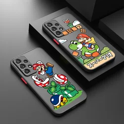 Cartoon Super Marie Mario Phone Case For Samsung A22S A21S A14 A13 A12 A11 A05 A04E A03 A02 A01 TPU Frosted Translucent Silicone