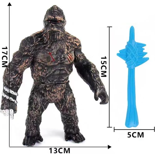 고질라 VS 킹 콩 영화 애니메이션 액션 피규어, 킹콩 배틀 액스 모델 선물, 움직이는 관절 공룡 어린이 장난감, 17cm 
