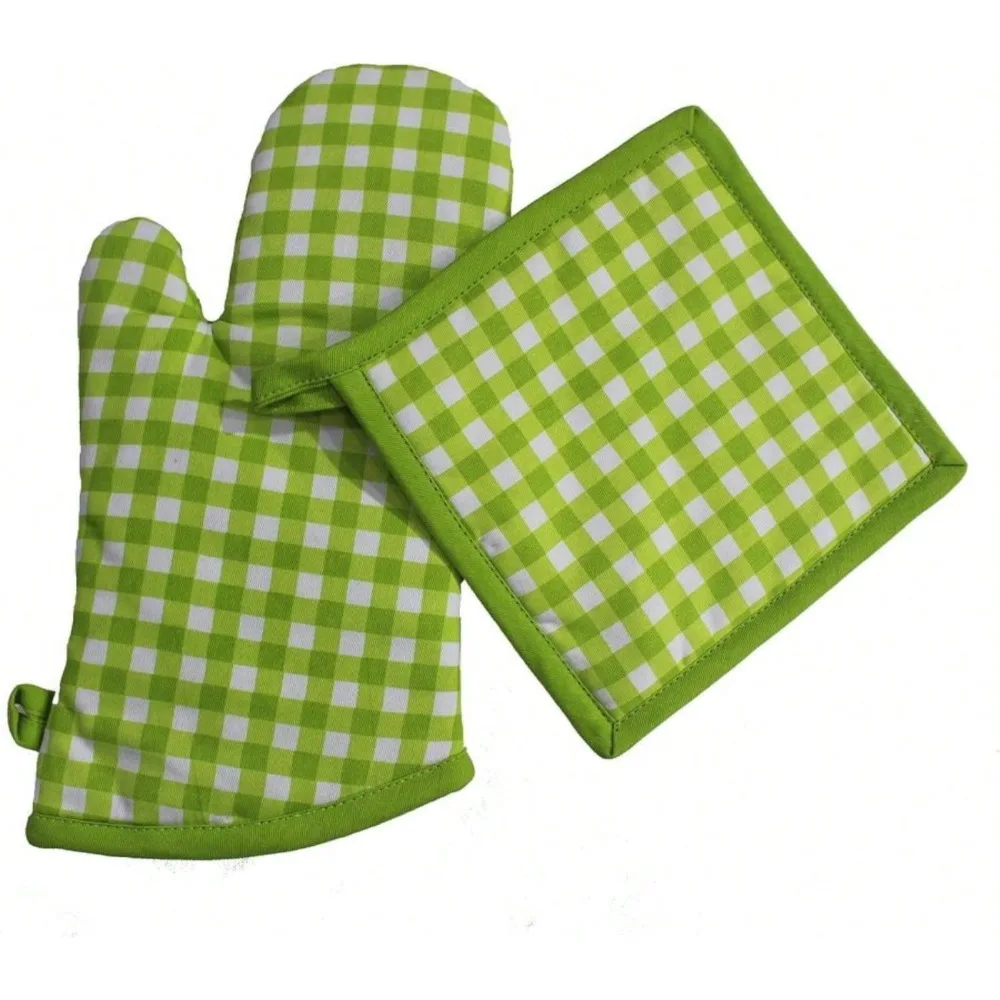 

Cotton Candy Brown Oven Mitten And Pot Holder Set100% Cotton One Pot Holder - 8"X8" And One Oven Mitts - 7"X13", Comfortable, Machine Washable, Heat Resistant