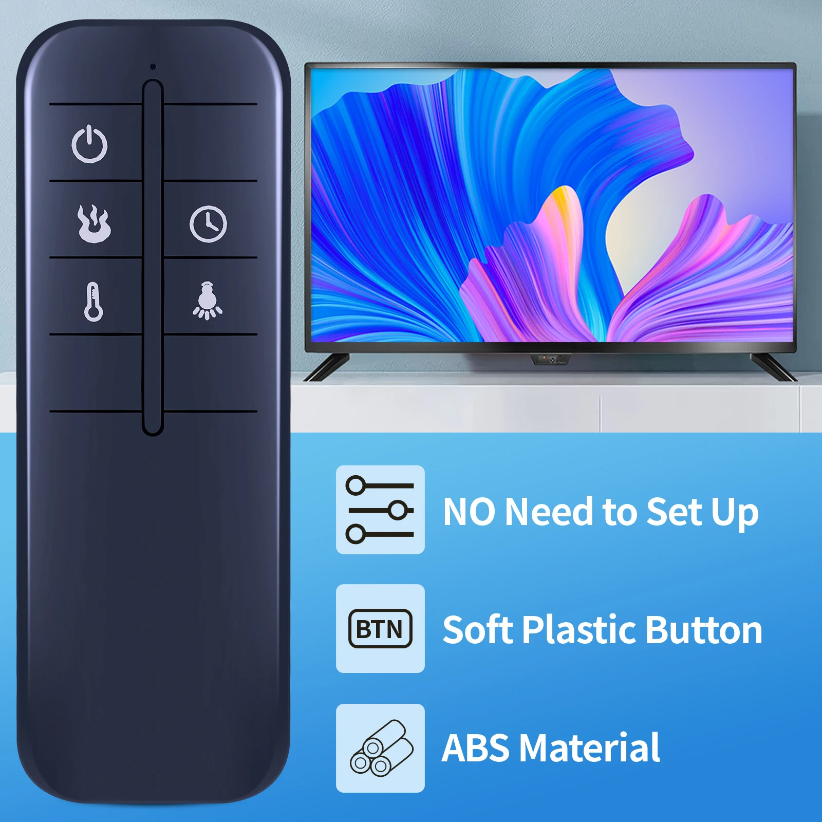 New Remote Control For Greentouch Fullerton Electric Fireplace 10180SB-28-254 10180SB-28-256 257