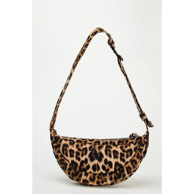 

Leopard Print Dumpling Women's Messenger Bag Casual Versatile Commuter Shoulder Messenger Bag