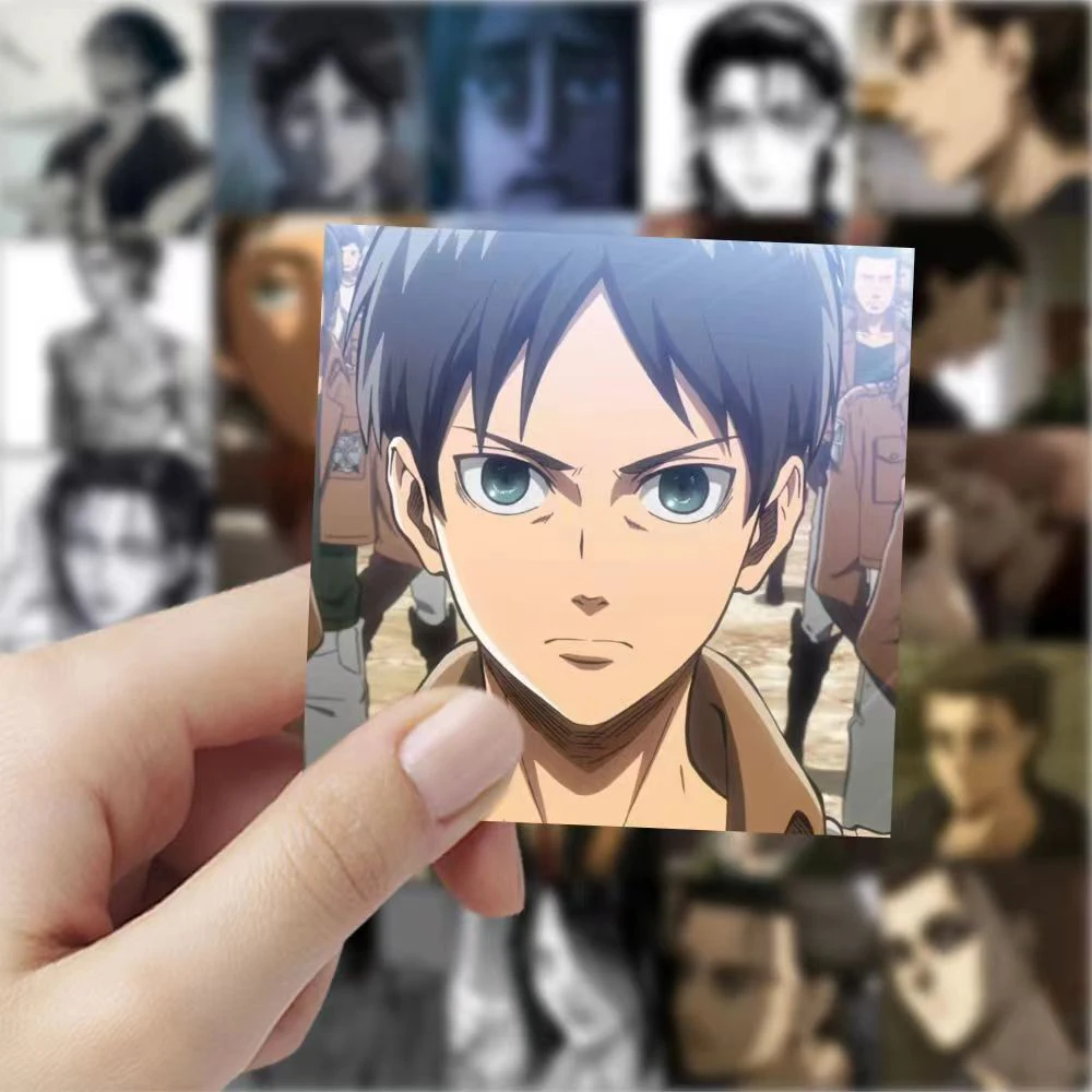 10/30/59pcs Eren Jaeger Anime Stickers Attack on Titan Sticker Motorcycle Laptop Skateboard Phone Cool Toys Decals Waterproof