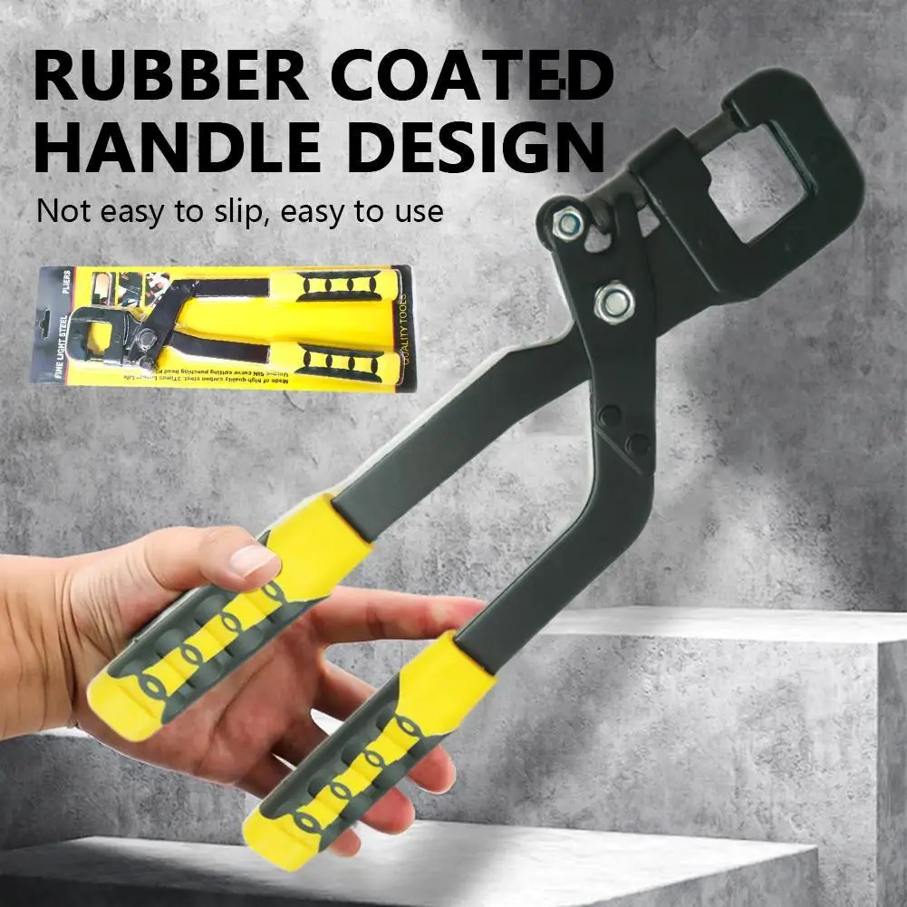 

Crimper Drywall Tools,TPR Handle Punch Plier Metal Ceiling Plaster Board Fastening Tool Stud Crimpers 10 Inch 12 Inch GJ0236