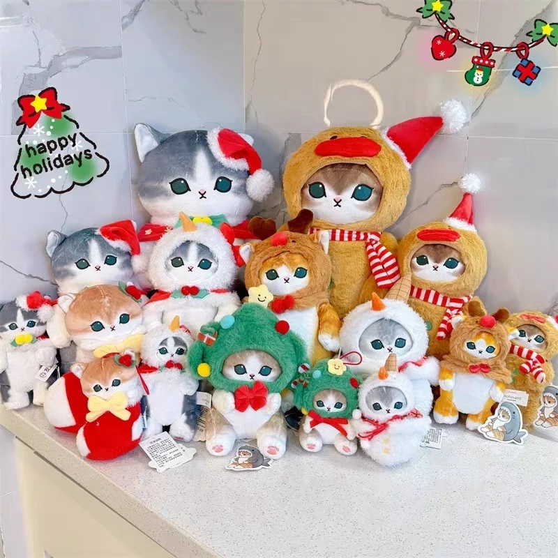 New Hot Youyou Original Mofusand Shark Cat Cosplay Gingerbread Man Christmas Tree Cute Soft Dolls Toy Christmas Birthday Gift