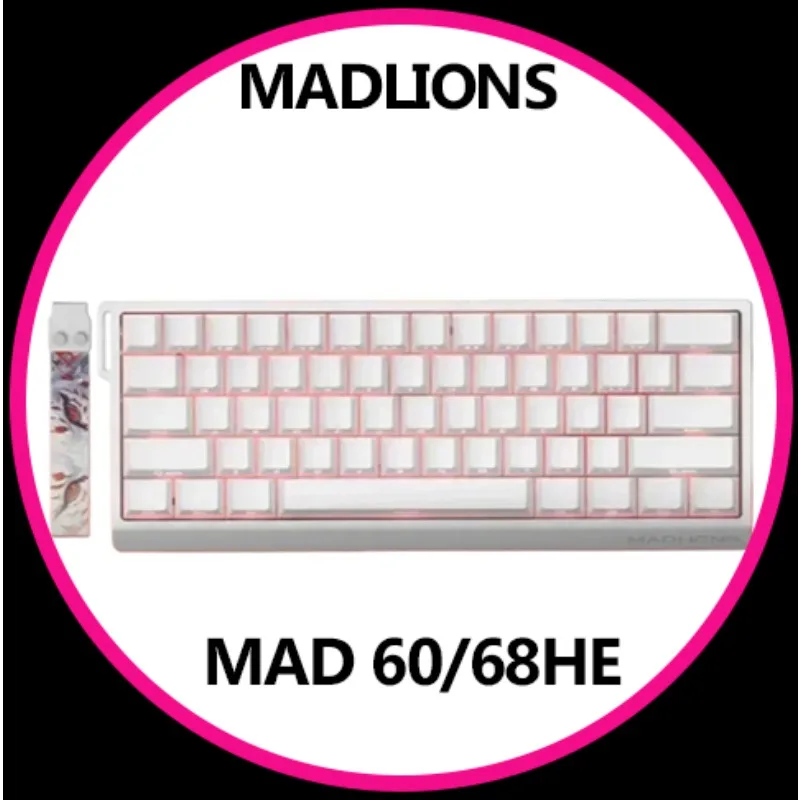 

MADLIONS MAD 60/68HE Игровая клавиатура с магнитным переключателем 61/68-клавишный веб-накопитель 8K Проводной индивидуальный возврат RT Регулируемый ключевой спуск с возможностью горячей замены