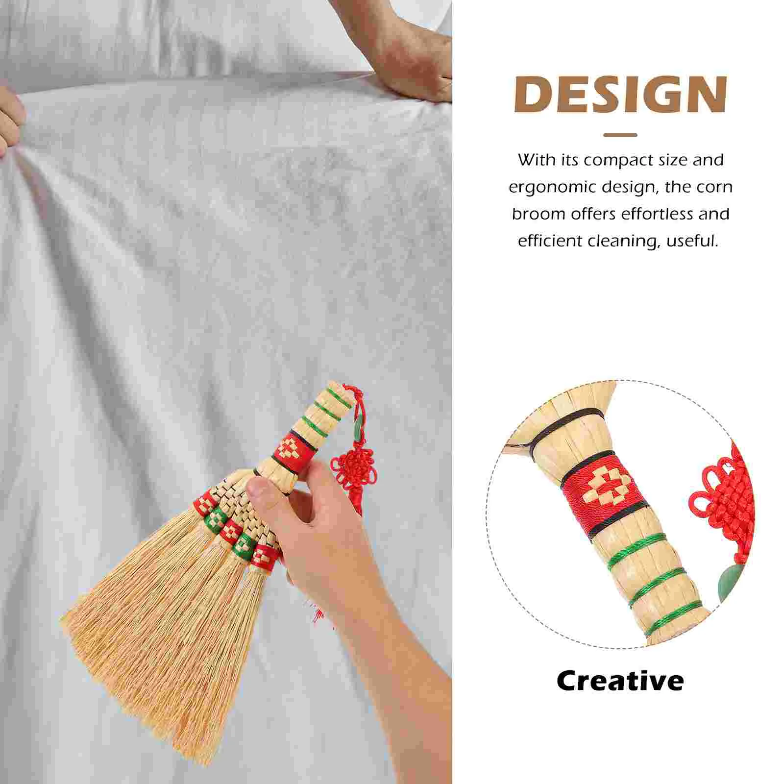 Sweeping Cleaning Broom Straw Bed Bedroom Sofa Carpet Hand (Wuzhishan Small 26cm) Handle Corn