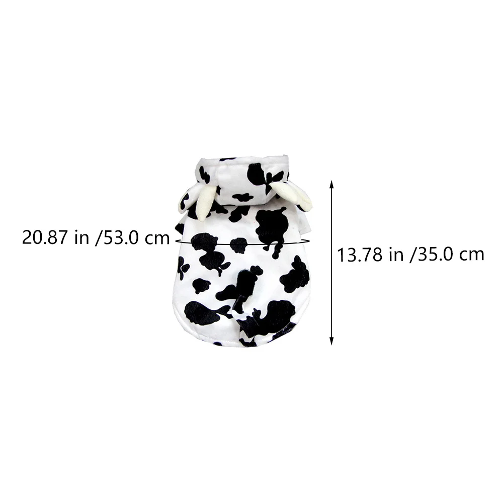 

Dog Costume Cow Modeling Clothing Lovely Pet Outfit For Small Dogs Soft Warm Party Wear Decorative Pet Apparel