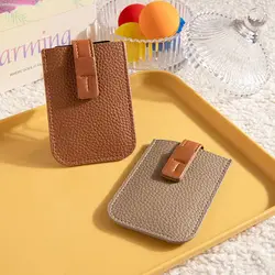 Pull-out Hasp Mini Card Bag Slim Cardholder Multi-Slot ID Card Holder Laminated Concealed PU Leather Purses Men