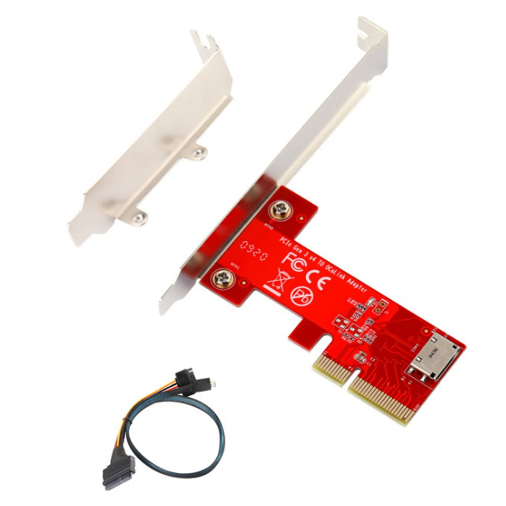 PCIE3.0 X4 to Oculink SFF-8612 Adapter Card X86120 for NVME U.2 (SF-8639) SSD Solid State