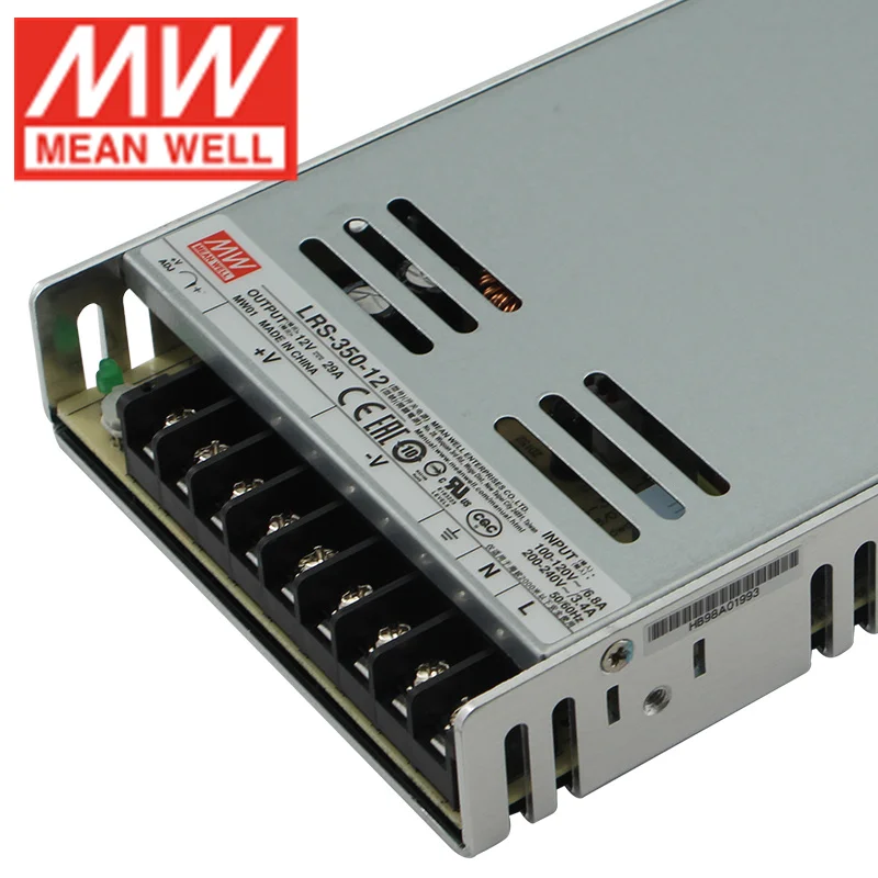 Imagem -03 - Fonte de Alimentação Meanwell Smps Lrs350 350w 3.3v 4.2v 5v 12v 15v 24v 36v 48v 15a 20a 30a 60a