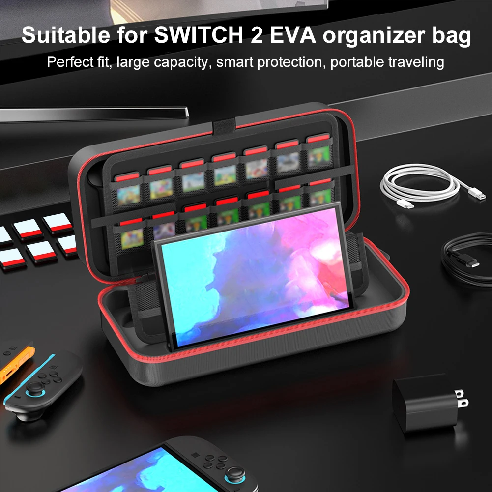

Жесткий чехол для переноски Switch 2, портативная сумка для хранения, портативная сумка для Nintendo Switch 2, игровые аксессуары