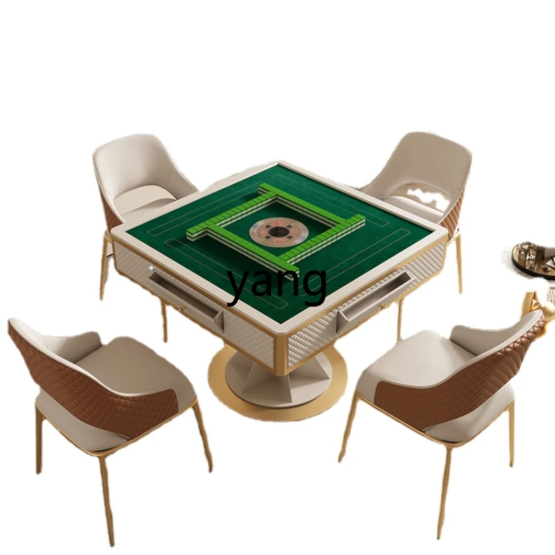 

CX Cream Style Mahjong Table Stone Plate Dining Table Modern Simple and Light Luxury Automatic Mute