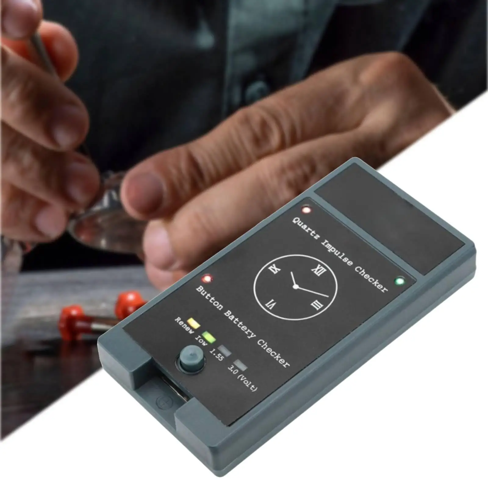 Watch Battery Tester Portable Measurement Tool Durable PP Material for Pocket Watch Mechanical Repair