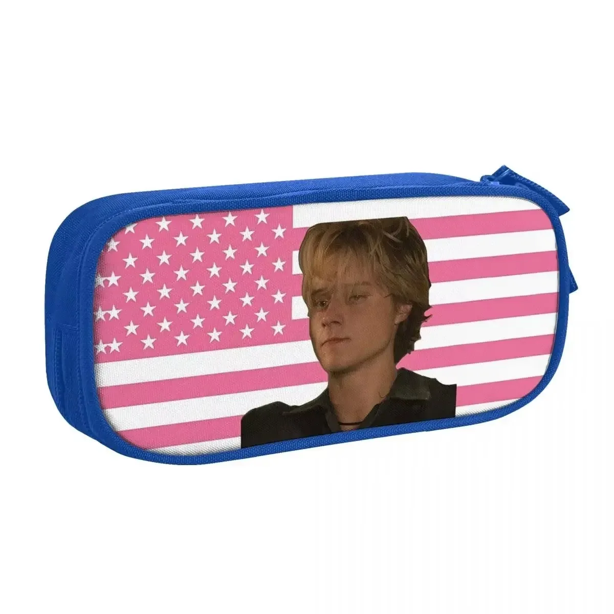 

JJ Outerbanks American Flag Pencil Cases Pencilcases Pen Box for Girl Boy Large Storage Bags Office Gift Stationery
